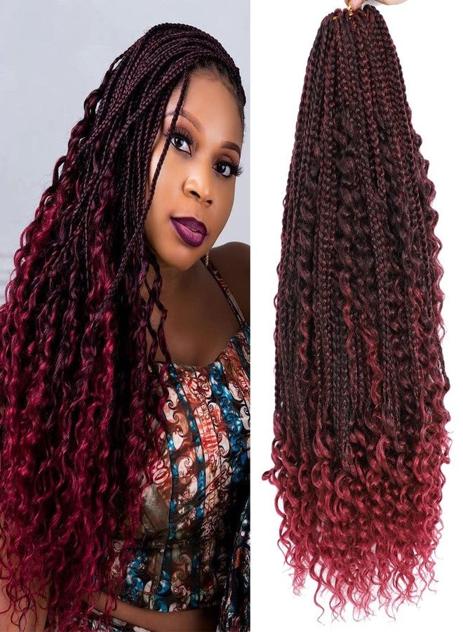 أيانا وصلات شعر كروشيه بوهيمية من Goddess Curly Ends، 144 خصلة، بطول 22 بوصة، ضفائر بوكس، ضفائر بوكس من Goddess، شعر كروشيه صناعي، وصلات شعر (22 بوصة، TBUG) - Image 1
